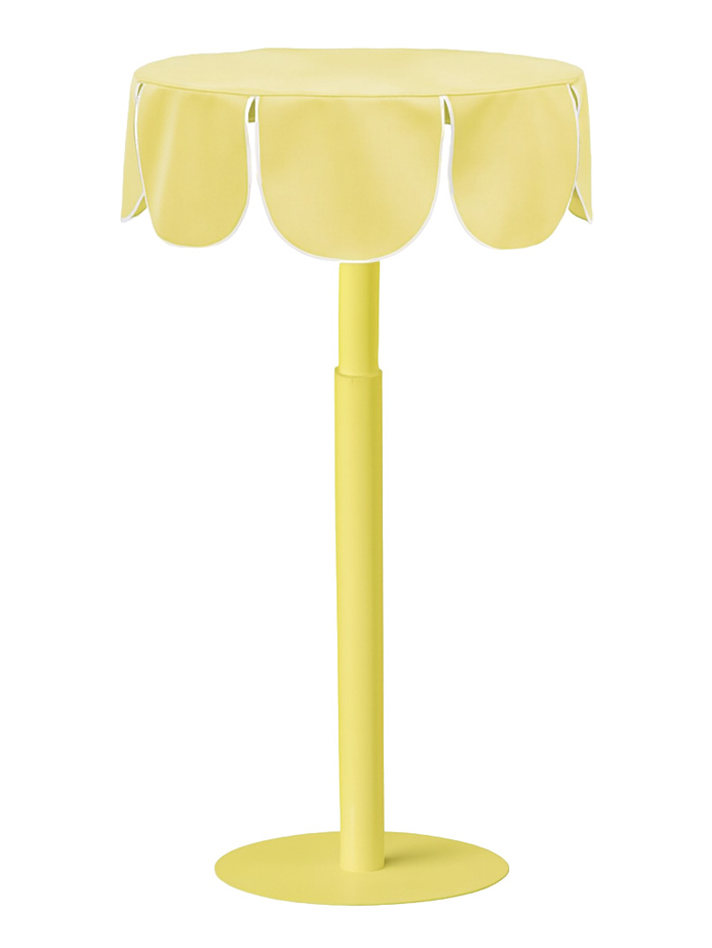 Стол "Yes, Caap" Twist, лимонный капекейк + yellow submarine, велюр 
(телескопическая нога)  - Фото миниатюра 1